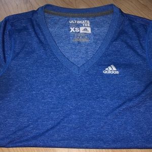 adidas blue athletic shirt